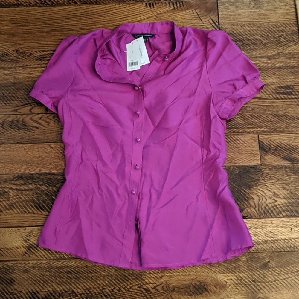 NWT Banana Republic Fushia Blouse Size S